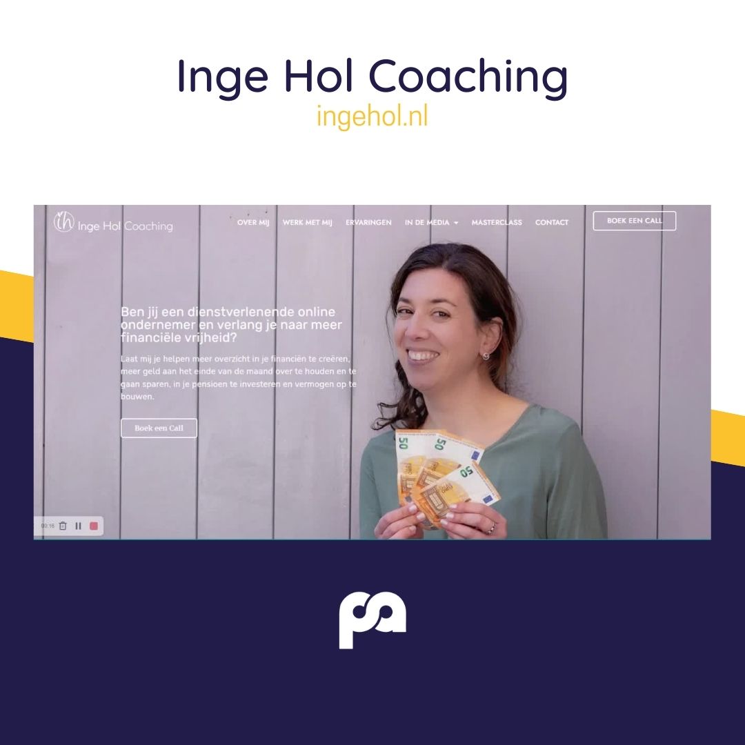 Brand new coaching website built for Inge Hol Coaching